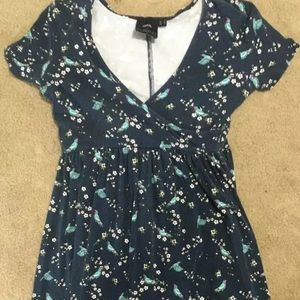 Asos maternity navy floral dress